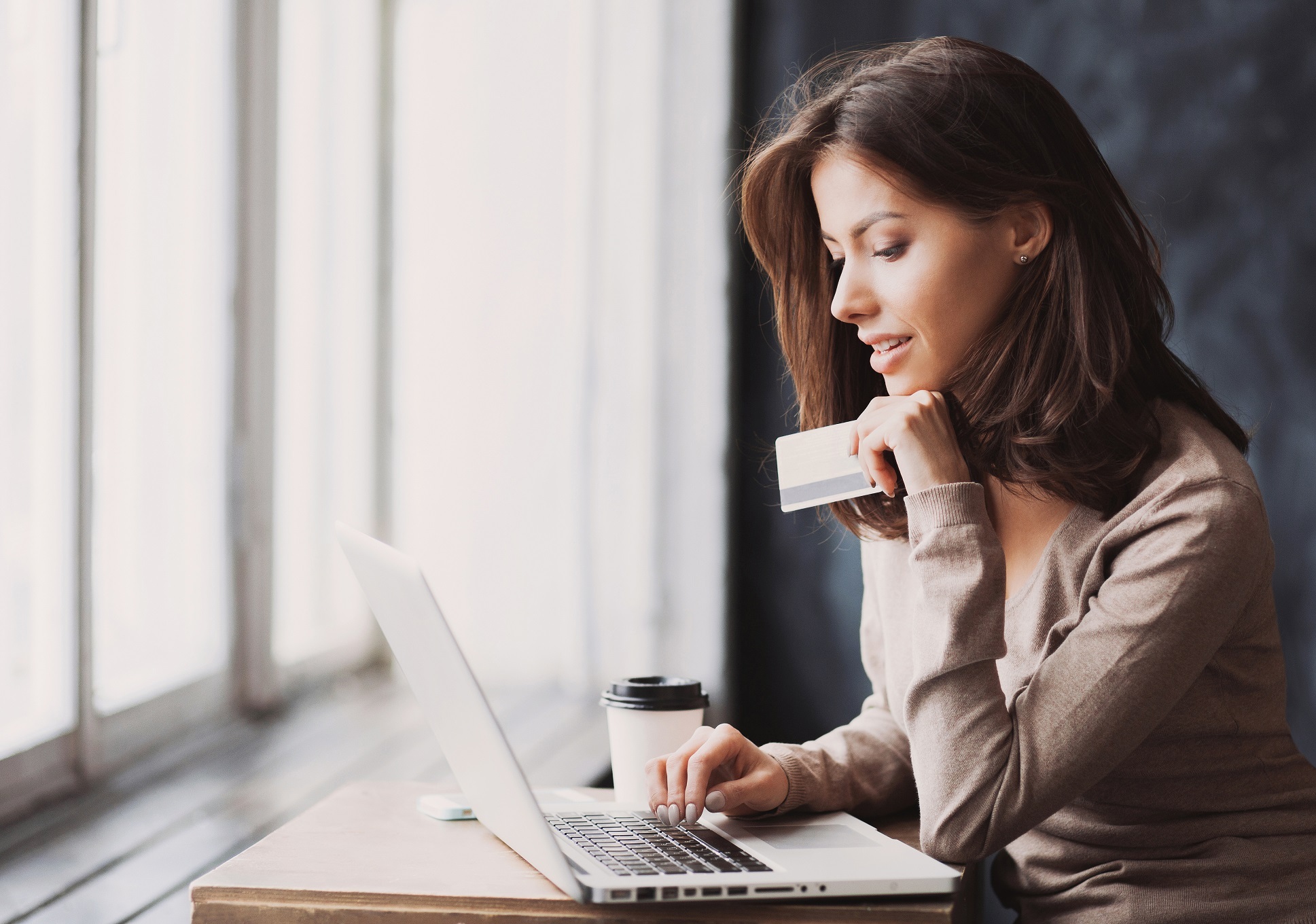 Laptop And Credit Card