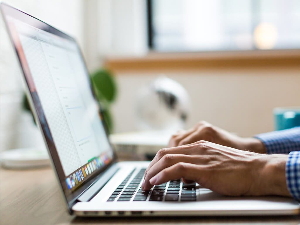 Person Typing On Laptop